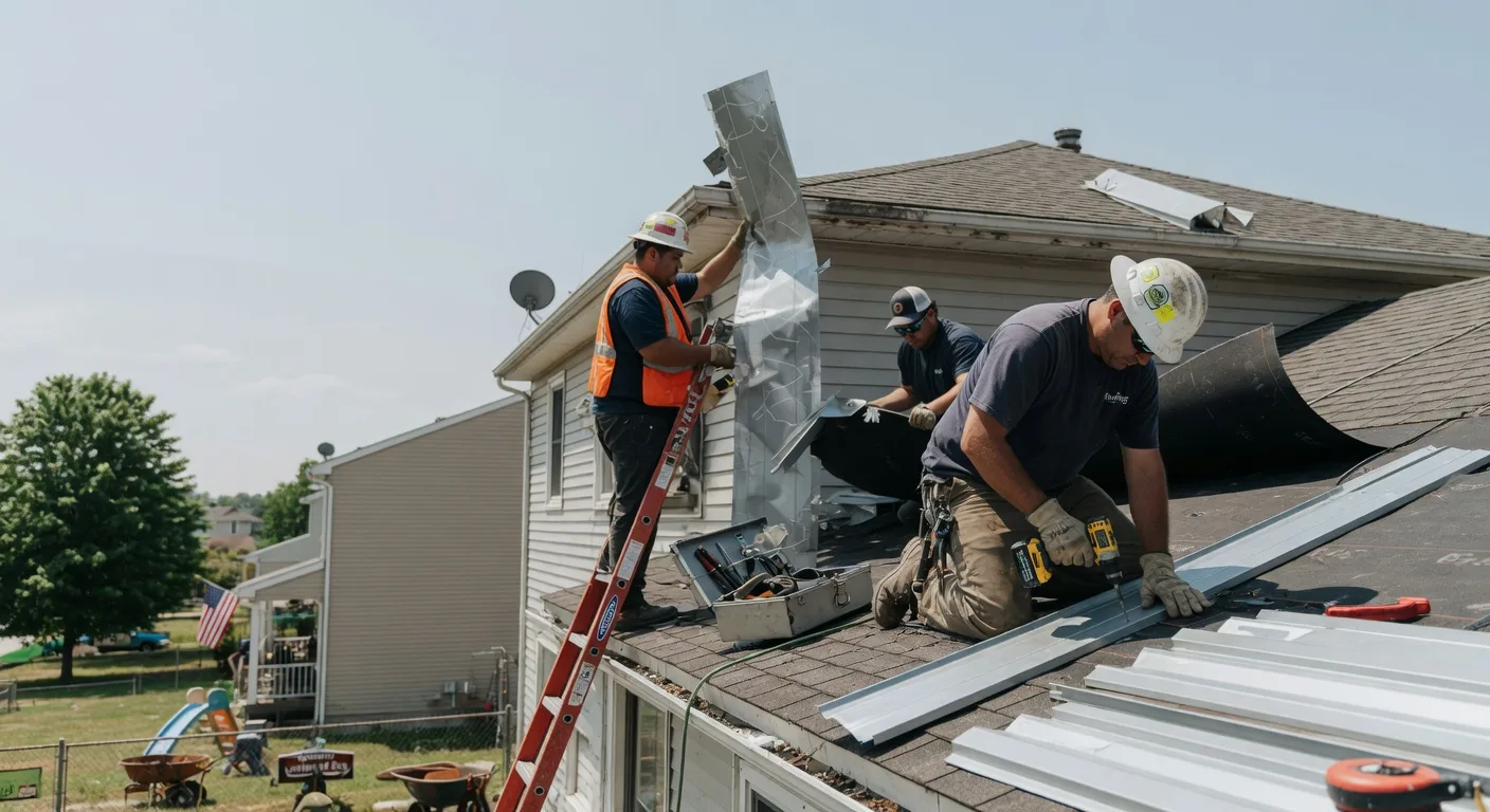 Storm Damage Metal Roof Repair in Pierceville, KS